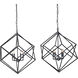 Malloy LED 25.5 inch Black Chandelier Ceiling Light